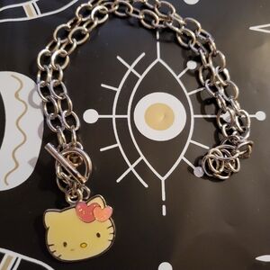 Hello Kitty Sanrio Gold and Pink Charm Bracelet Y2k